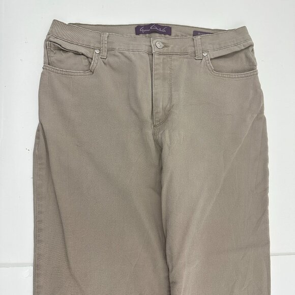 Gloria Vanderbilt Amanda Straight Leg Women' size 14P Tan Beige Denim Jeans - Picture 2 of 5